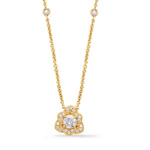 Yellow Gold Diamond Necklace