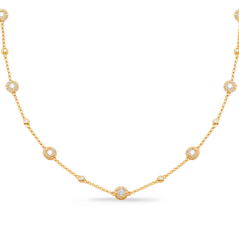 Yellow Gold Diamond Necklace