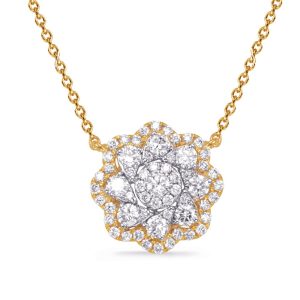 Yellow & White Gold Diamond Necklace