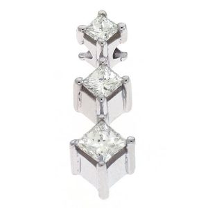 Three Stone Diamond Pendant