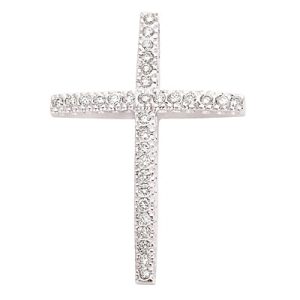 White Gold Diamond Cross