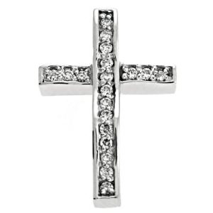 White Gold Diamond Cross