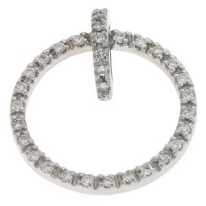 White Gold Circle Pendant
