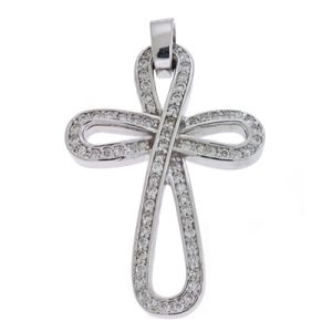 White Gold Cross Pendant