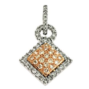 Rose & White Gold Diamond Pendant