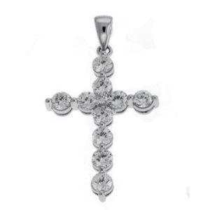 White Gold Cross Pendant