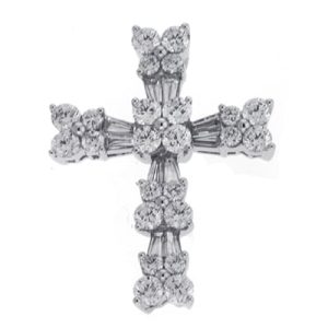 White Gold Cross Pendant