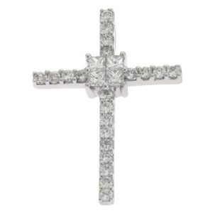White Gold Cross Pendant