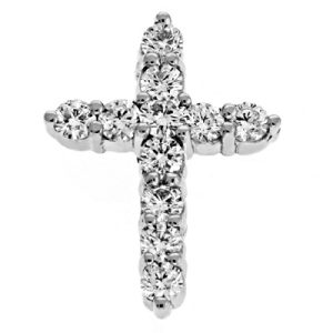 White Gold Diamond Cross