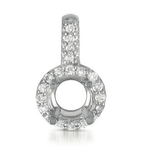 Diamond Pendant For 3/4ct Round Stone