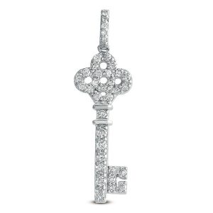 White Gold Key Charm 38mm