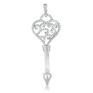 White Gold Key Charm