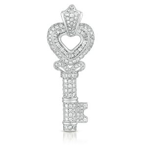 White Gold Key Charm