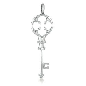 White Gold Key Charm