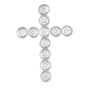 Diamond Cross Pendant 22mm