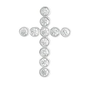 Diamond Cross Pendant 28mm