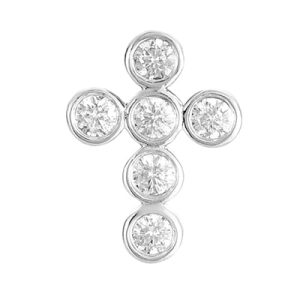 Diamond Cross Pendant 18mm