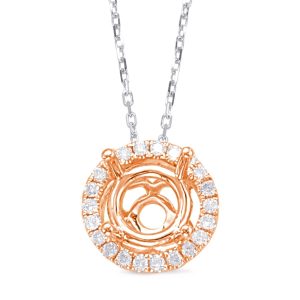 Diamond Pendant halo for .33ct center