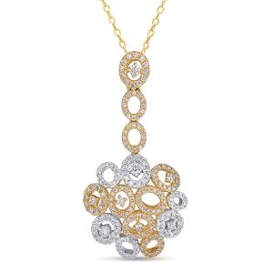 White & Yellow Gold Diamond Pendant