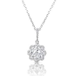 White Gold Flower Pendant