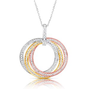 Tri Color Diamond Pendant