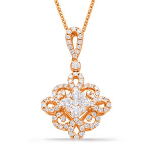 Rose Gold Diamond Pendant