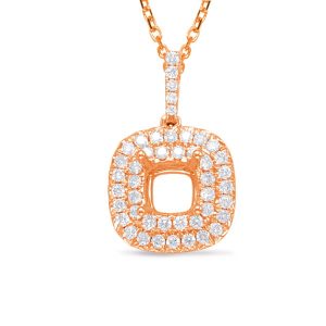 Diamond Pendant 1ct Cushion Center