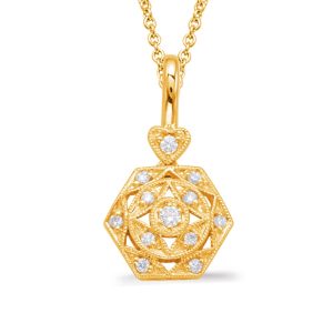 Yellow Gold Diamond Pendant