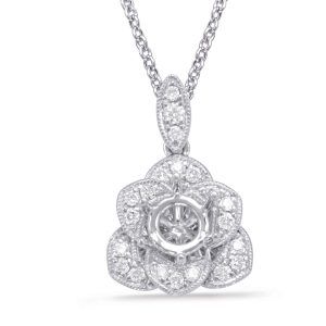 Diamond Pendant For 0.75ct Round