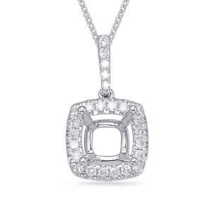 Diamond Pendant For 5.8mm Cushion