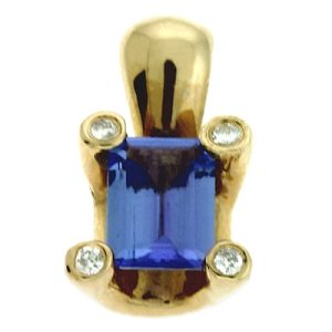 Tanzanite./diamond Pendant