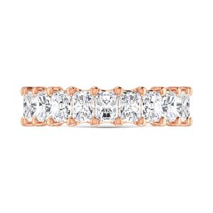 14K Rose Gold  1 7/8 CT Tw.  Radiant Shape Diamond Three Forth Eternity Band