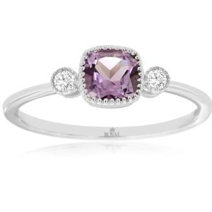 AMETHYST & DIAMOND RING