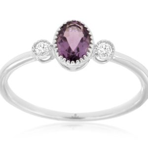 AMETHYST & DIAMOND RING