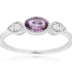AMETHYST & DIAMOND RING