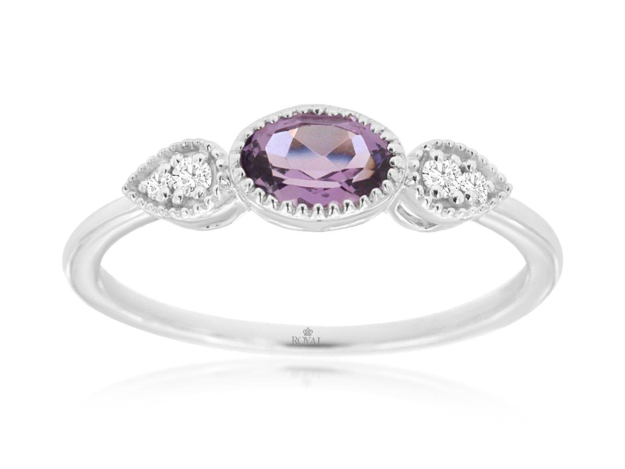 AMETHYST & DIAMOND RING