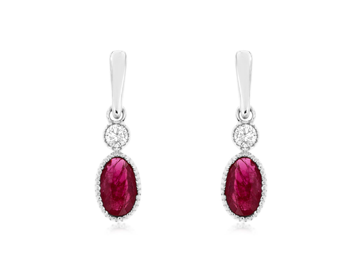 RUBY & DIAMOND EARRING
