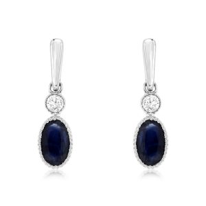 SAPPHIRE & DIAMOND EARRING
