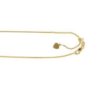 14K Gold 1mm Adjustable Franco Chain