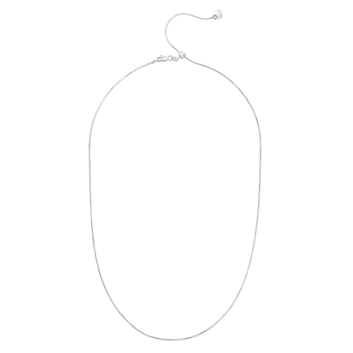 Silver 1.1mm Adjustable Snake Chain