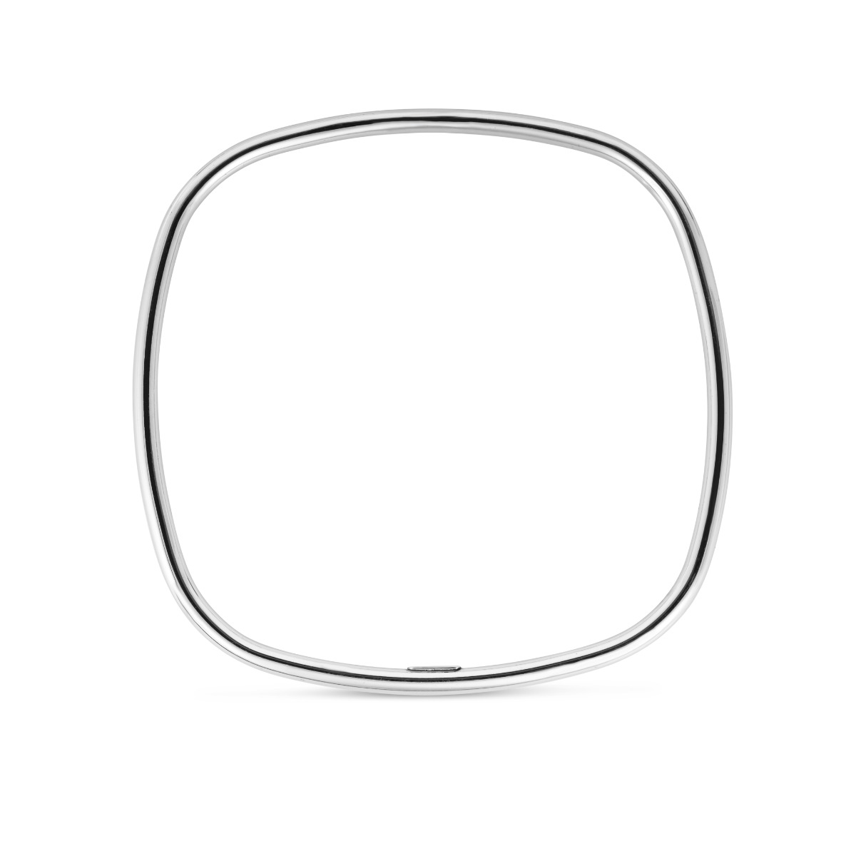 Silver Slip on Square Bangle