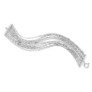 Silver Multi-strand Chain Bracelet