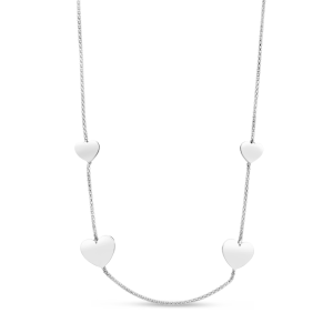 Silver Heart Station Chain