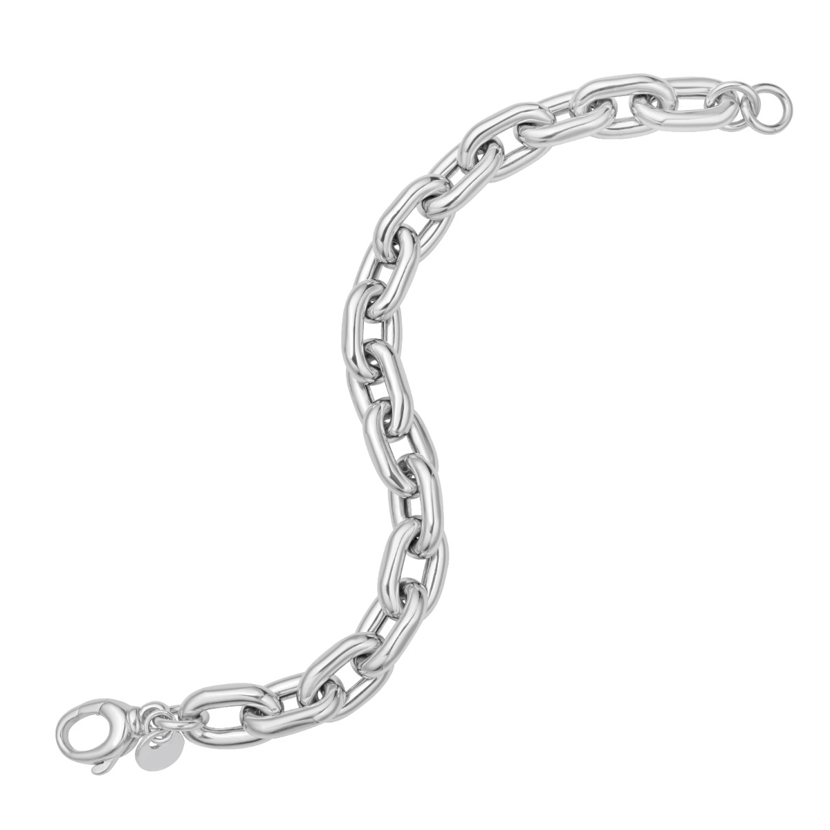 Silver Oval Link Bracelet
