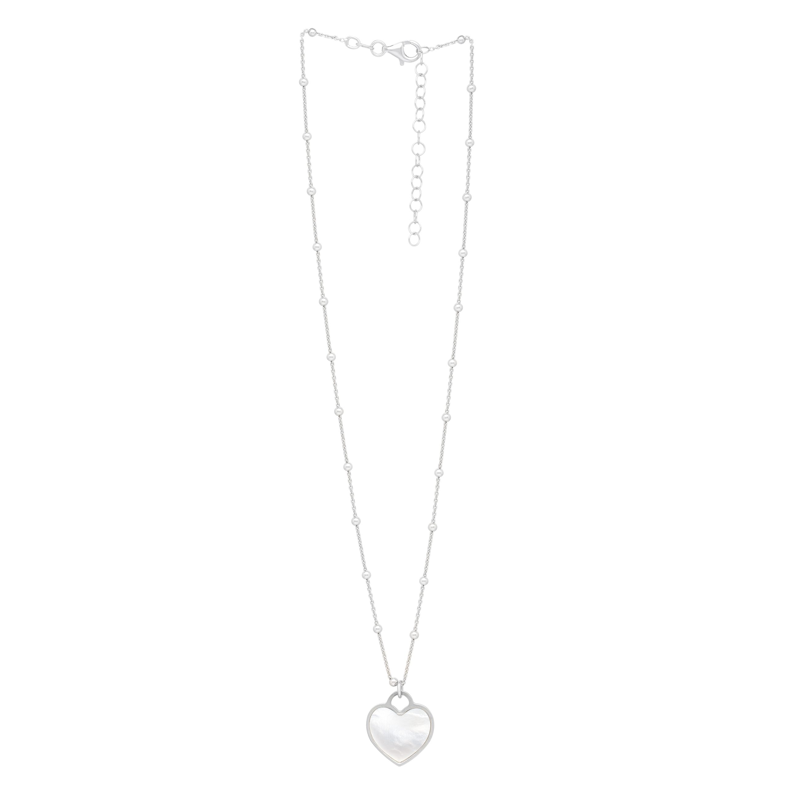 Silver & Mother of Pearl Heart Pendant
