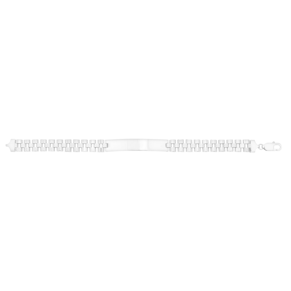 Silver Railroad ID Bracelet