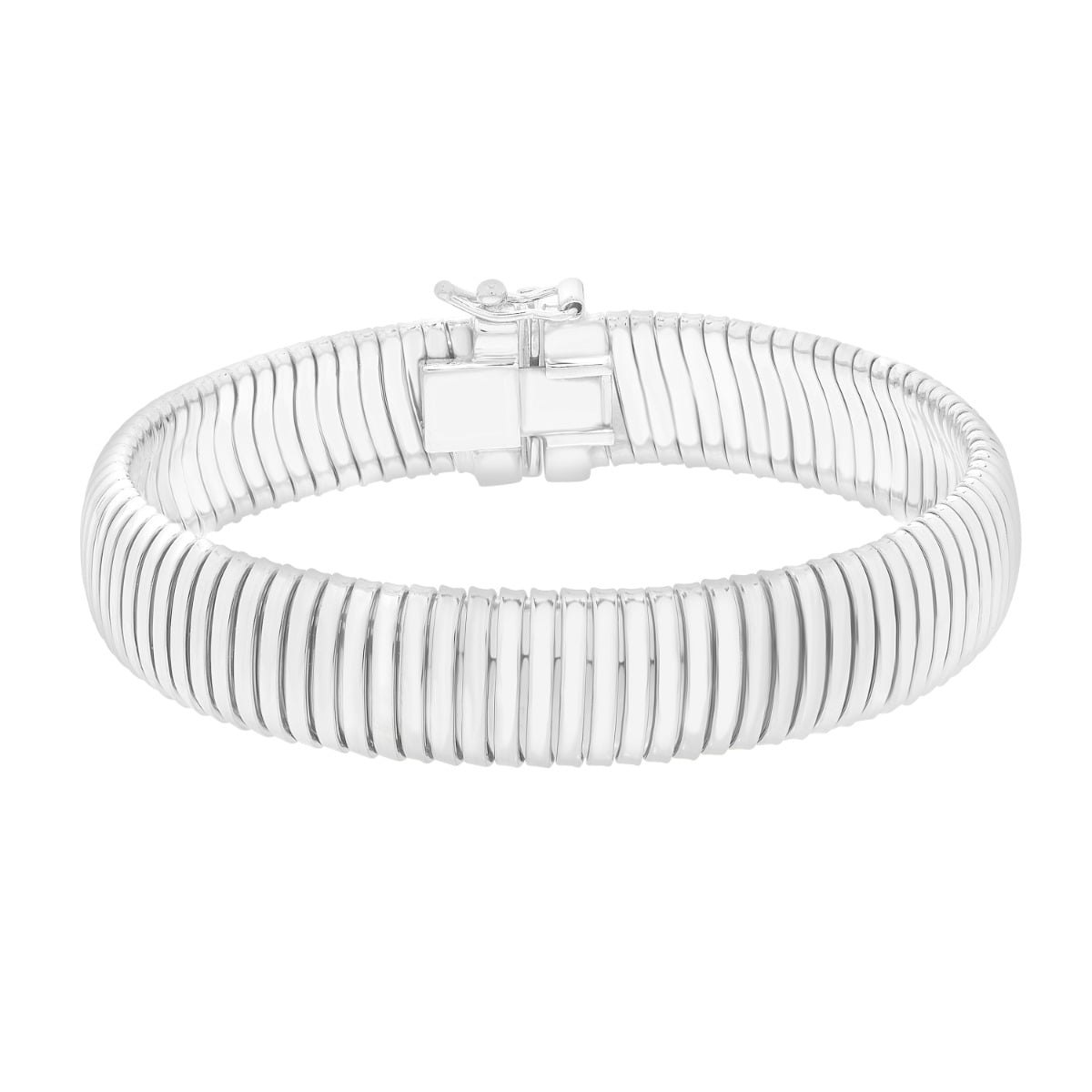 Silver Tubogas 7" 12mm Bracelet