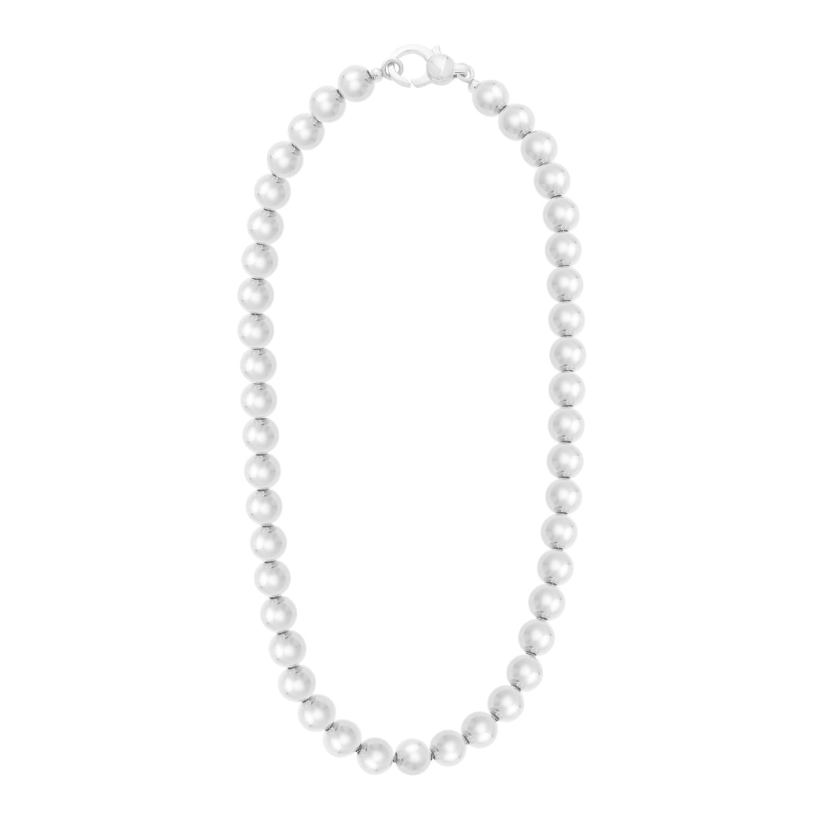 Silver Bold Bead Necklace
