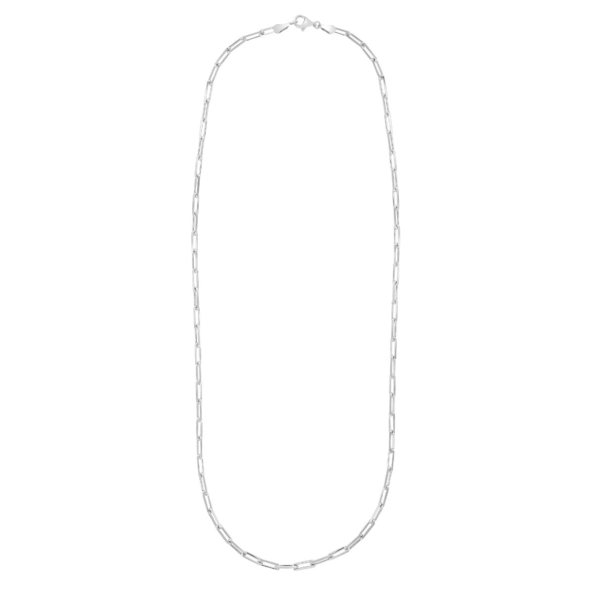 Silver 3mm Paperclip Chain