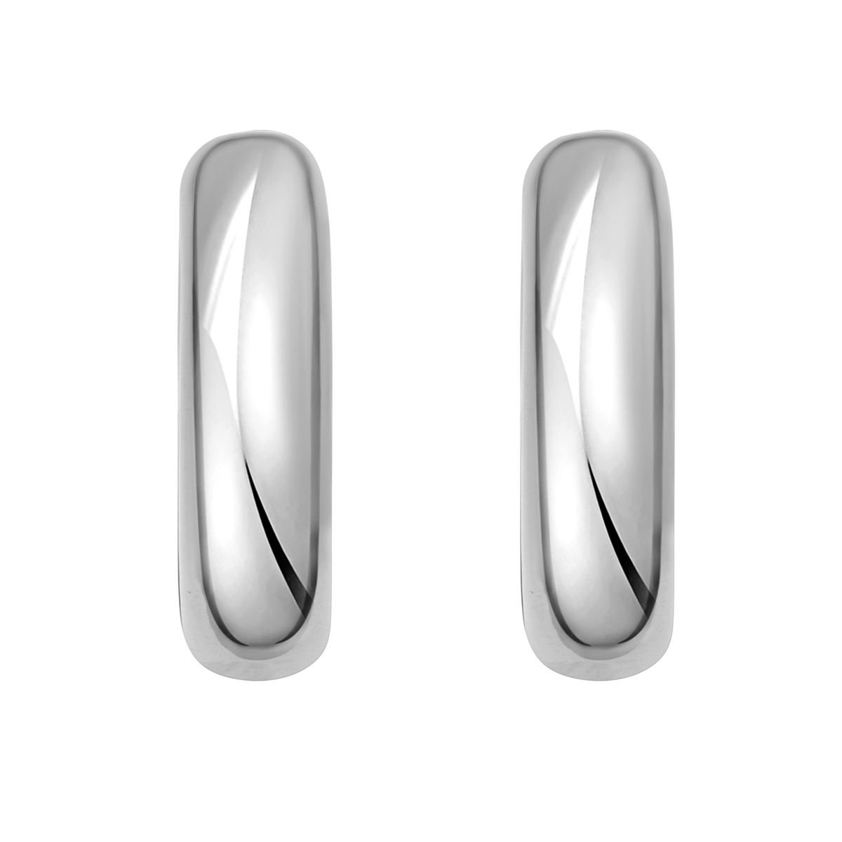 Silver Round Hinged Hoops